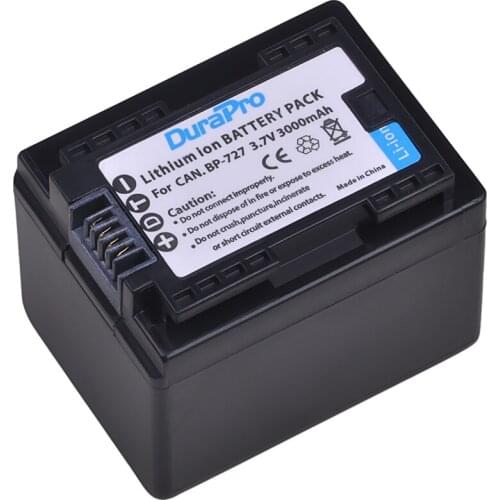 1pc 3000mAH BP-727 BP 727 BP727 Camera Battery for Canon BP-709,BP-718,BP-727,CG-700, VIXIA HF M50,M51,M52,M560,R30,R32,R36,R38