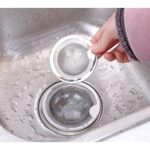 1Pcs Stainless Steel Basin Drainage Shower Drain Hole Filter Mesh Portable Sink Strainer Bathroom Accessories Kitchen Trap U3