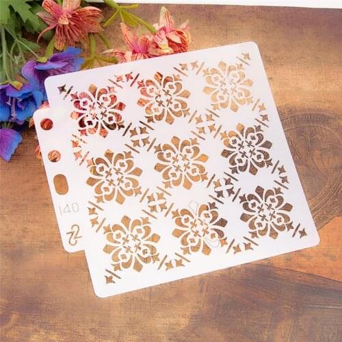 14*13CM Faceplate DIY Cake Scrapbook Stencils Hollow Embellishments Printing Lace Ruler Valentines Day