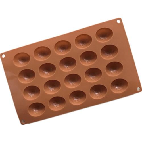20 Holes Walnuts nuts Shape Cake Chocolate Molds Silicone pudding Mold Household DIY Cake Baking Tools