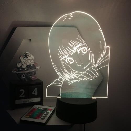 3d Lamp Anime Attack on Titan Armin Arlert for Bedroom Decorative Light Kids Birthday Gift Attack on Titan LED Night Light Manga