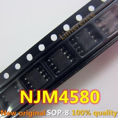 5pcs/lot NJM4580M NJM4580 4580 SOP-8 IC dual op amp noiseless audio amplifier IC chip New Original