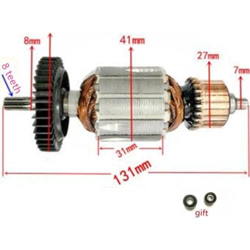 AC220-240V 8 teeth Armature Motor Replace for makita 516053-4 6905H ROTOR