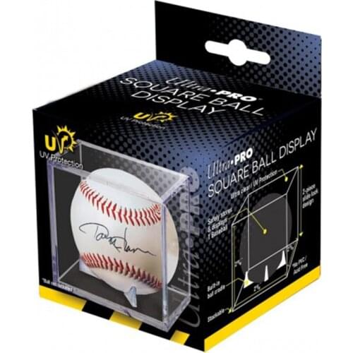 Acrylic Display Cube Holds Softball Unltra Clear Stackable Baseball Display Box Baseball Cards SQUARE BALL DISPLAY UV PROTECTION