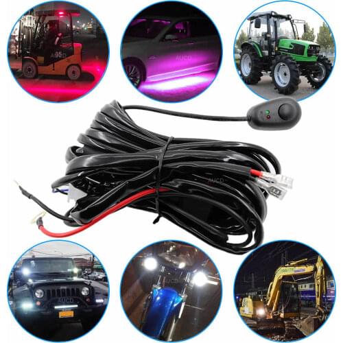 Auto Led Light Power Relay Kit Harness Fuse Heavy Duty Wire 12V 14AWG 450W On-Off Switch For Cars Fog HID Strip Light Work Lamp