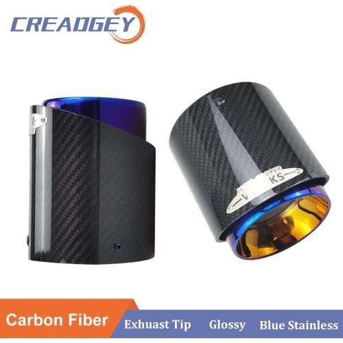 Creadgey 3k Carbon Fiber Tail Pipe Car Exhaust Muffler For BMW Mini Cooper F54 F55 F56 F57 R60 R61 F60 R55 R56 R57 R58 R59