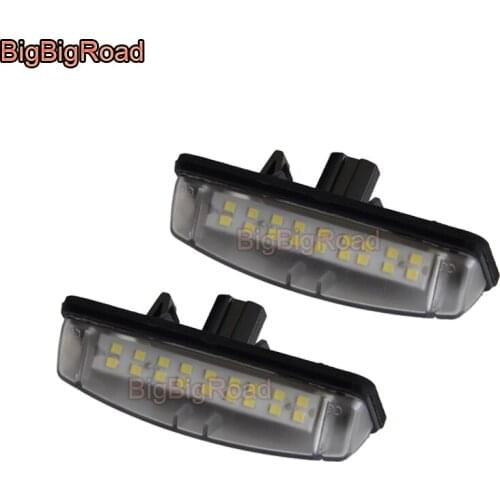 BigBigRoad Car License Plate Lights Number Frame Light For Toyota Avensis Verso 2001~2009 Vios / Yaris Sedan 2007~2013 Zelas