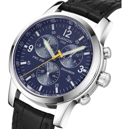 Guanqin GQ50009 2020 Swimming Watch Top Brand Luxury Automatic 200M Waterproof Mechanical Clock Men Relogio Masculino