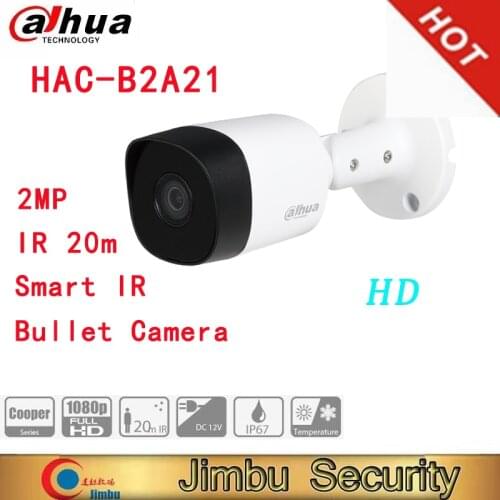Original Dahua HDCVI HAC-B2A21 2MP Smart IR Bullet Camera HD and SD Output Switchable Home Outdoor Infrared Camera Waterproof