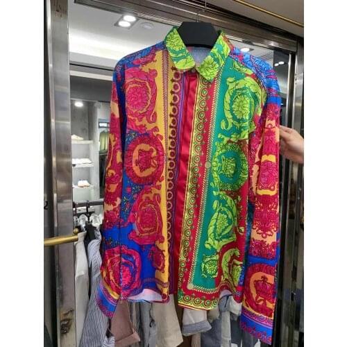 CXZ700028 Fashion Mens Shirts 2019 Runway Luxury famous Brand European Design party style Mens Clothing