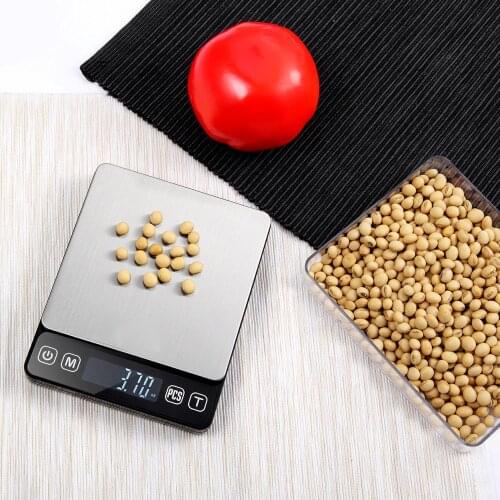 Mini Coffee Sacles Pocket Electronic Stainless Steel Kitchen Scale Jewelry Scale Digital Food Scale LCD Display Battery