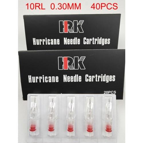 40pcs Tattoo Cartridge Needles Disposable Semi-Permanent Makeup Eyebrow Tattoo Pen Machine Supply 3RL/5RL/7RL/9RL/11RL/14RL/18RL