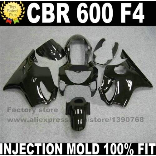 Kits for HONDA CBR 600 F4 fairings 1999 2000 CBR600 99 00 all black fairing kit plastic parts X3