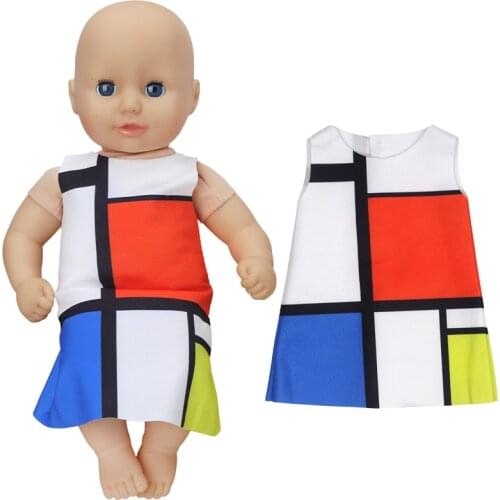 40cm Reborn Baby Doll Fashion Art Dress For 17 Inch Doll Clothes Wear Toys Outwear Accessories