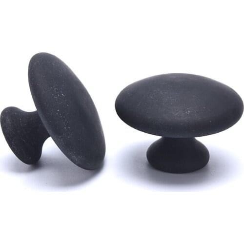 Black Oil Massage Mushroom Shape Spa Energy Stone Basalt Stone Essential For Body Face Massage Stone Scraping Device