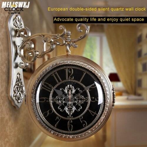 Metal Double-Sided Wall Clock Pow Patrol Living Room Wall Watch Mechanism Clocks Watch Secret Hiding Relogio Parede Decor 5ZB303