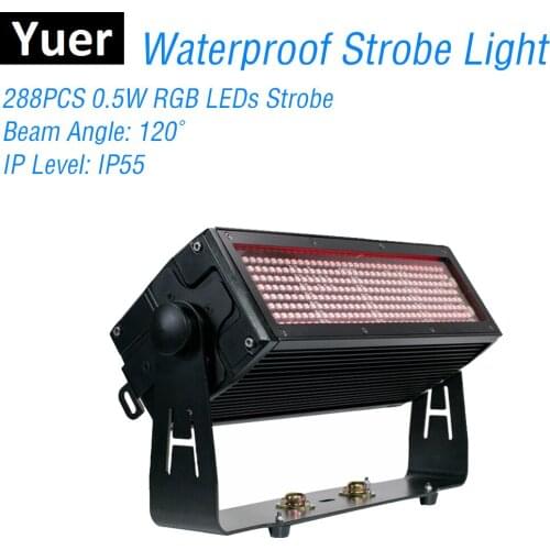 IP55 Outdoor DMX Strobe Light 288Pcs 0.5W RGB 3IN1 LED Wall Wash Light DMX LED Bar DMX Line Bar Wash Stage Lighting Effect Dj