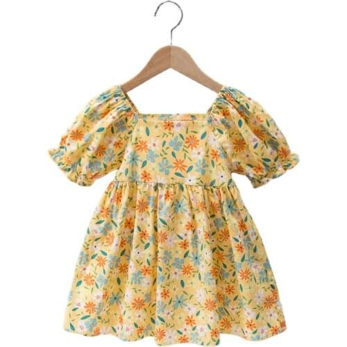 New Baby Girl Clothes Dress Casual Color Unicorn Lovely Korean Summer Cotton Clothing Children Kids Baby Girl Dresses