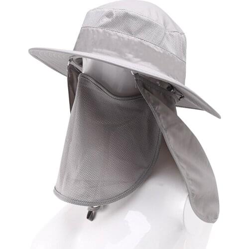 Fishing Bucket Hat Anti-Mosquito Anti-Saliva Sun Neck Face Flap Cap Wide Brim Camping Hiking Hat Fisherman Hat
