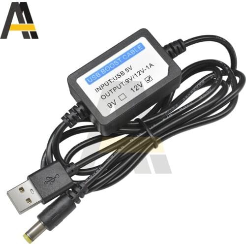 DC 5V to 9V/12V 1A USB Charge Power Boost Cable 1.3M Step UP Converter Adapter USB Cable with Boost Component