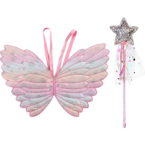 Children Costumes Props Butterfly Princess Angel Wings Fairy Stick Kids Toys Fairy Wand Magic Stick Halloween Cosplay Props
