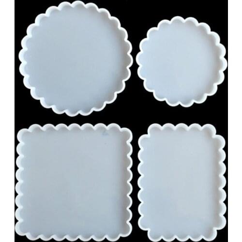 Resin Coaster Silicone Mold Diy Creative Casting Jewelry Making Concrete Decorative Crafts Coasters Tray Base Mold