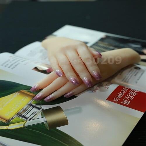 Silicone Female Hand Model Fake Model Watch Ring Bracelet Gloves Model Hand Stand Display Halloween Style Realistic Hand Model