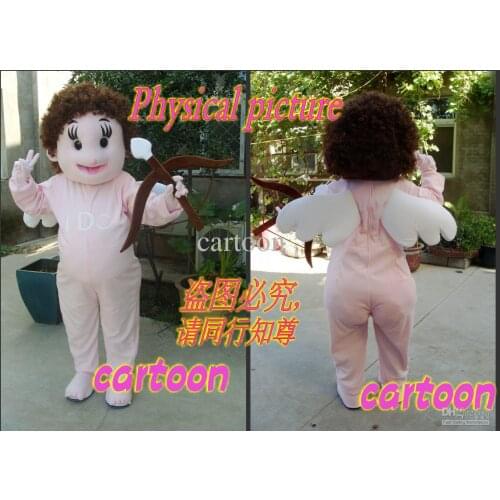 Discount factory sale handmade Cupid mascot costume adult cartoon mascot costume