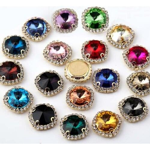 Rivoli Claw Cup strass rhinestones with silver claw base flatback cristal glitter rhinestones appliques for clothing needlework