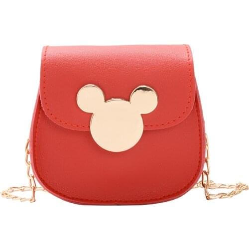 Disney new childrens shoulder bag cute cartoon Mickey mouse kindergarten girl crossbody baby girls coin purse
