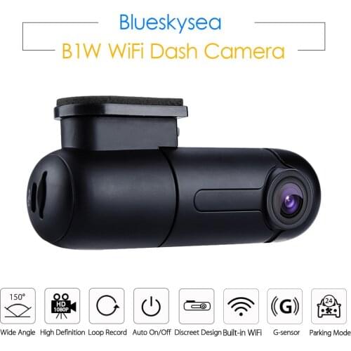 Blueskysea B1W HD Dvr Camera Car Camera 1080P Dash Cam Wifi Night Vision 360 degrees Capacitor Driving Recorder Camara Dashcam