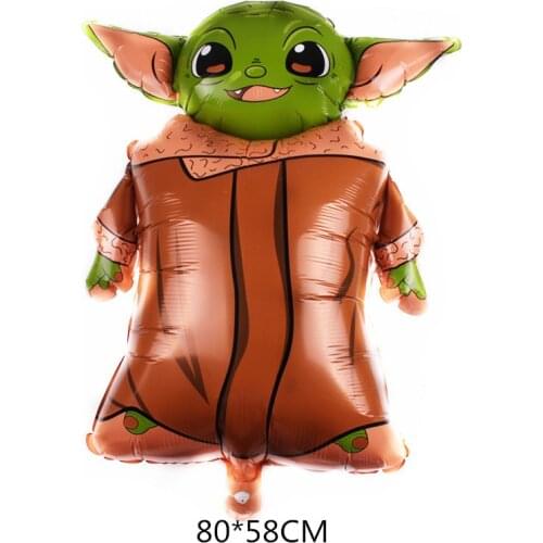 1PC Star Wars Balloons Star War Green Baby Yoda Warrior Robot Foil Balloon Childrens Kids Boys Happy Birthday Party Decorations