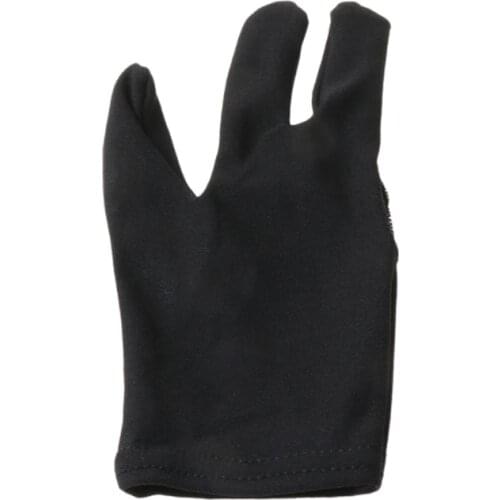 1pc Black Cue Billiard Pool Shooters 3 Fingers Gloves