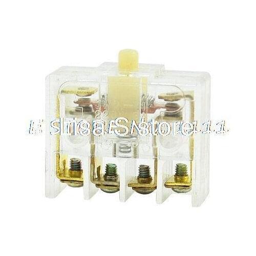 5pcs 220V 3A 30x11x28mm DPST 4 Screw Terminals Button Actuator Limit Switch JW2-11