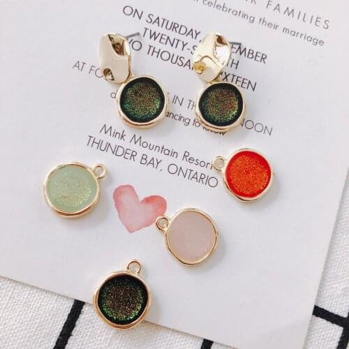 4 pieces / lotglassRoundkgoldearringsSuppliesforJewelryAccessories stainlesssteeljewelrydiyjewelryOther