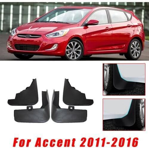 Car Mud Guards For Hyunda Accent Hatchback 2011-2014 2015 2016 Front Rear Splash Guards Over Fender Kit Car Fender Accessories