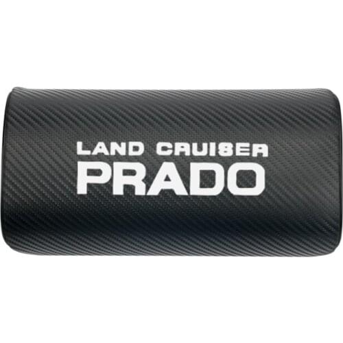 Car neck pillows both side pu leather single headrest case for Toyota prado land cruiser accessories car styling