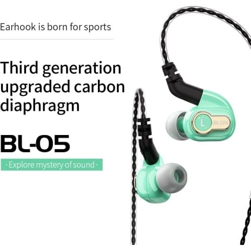 Blon BL-05S BL05S with 3rd generation 10mm Upgraded Carbon Diaphragm High Dynamic HIFI Earphone with 3.5mm Gold Plated L Plug