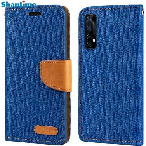 Oxford Leather Wallet Case For OPPO Realme Narzo 30 With TPU Soft Back Cover Magnet Flip Case For OPPO Realme Narzo 30