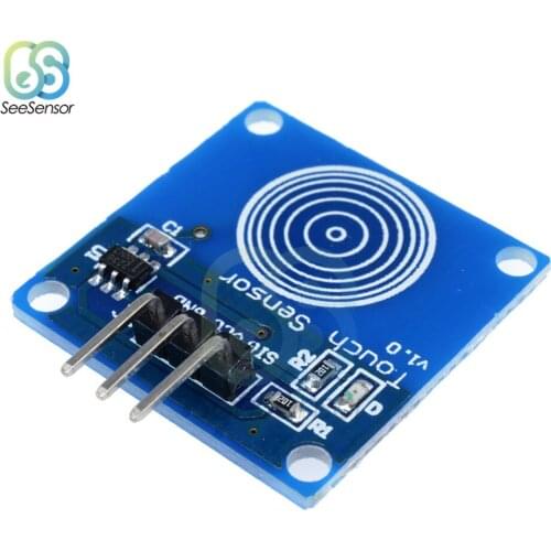 2Pcs TTP223 Capacitive Touch Switch Modules Jog Digital Touch Sensor Accessories for Arduino Low Power DC 2V 5.5V TTP223B