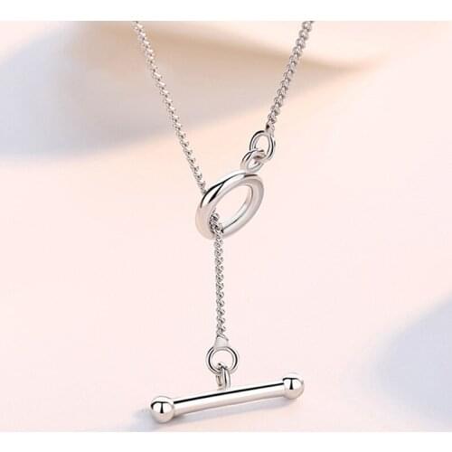 JrSr New 100% 925 Sterling Silver Simple Popular Clavicle Necklace 2020 Woman DIY Jewelry Valentines Day Gift Free Shipping Hot