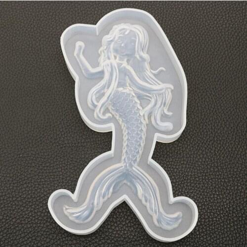 Mermaid mold crystal Epoxy mirror handmade pendant resin baking gypsum cake mold