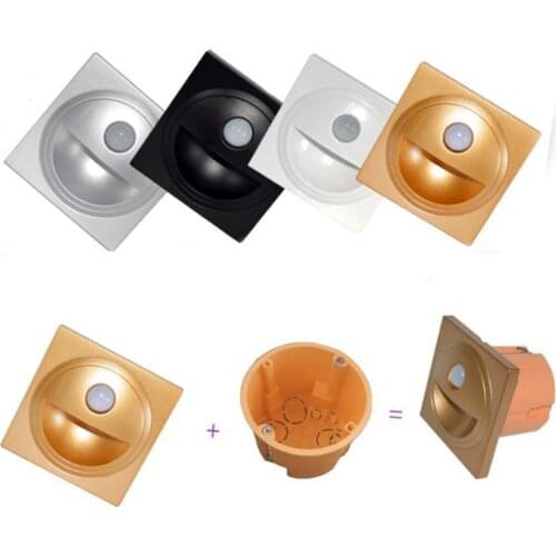 Round LED Corridor lights Circular Stair Light Night light foyer Sensor LED Intelligent Lamp Step Ladder Wall lighting 85~265V