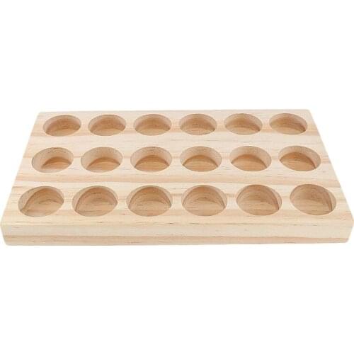 LUDA Wooden Essential Oil Tray Handmade Natural Pine Wood Display Rack Demonstration