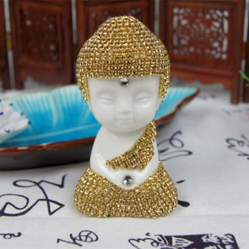 BUF Small Buddha Statue for Home Decor Ceramic Collectibles Figurines Meditation Spiritual Living Room Yoga Zen Hindu Decoration