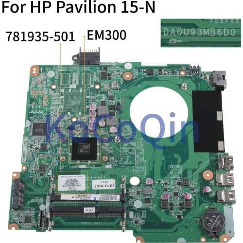 KoCoQin Laptop motherboard For HP Pavilion 15-N 15-F Mainboard 781935-001 781935-501 783324-501 DA0U93MB6D0 EM300