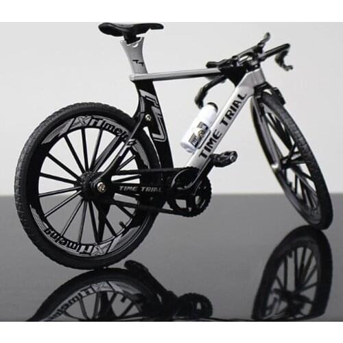 1/10 Alloy Mountain Metal Bicycle Bike Model Curved Racing Cycle Cross Timing Bike Replica for Childrens Gift collection