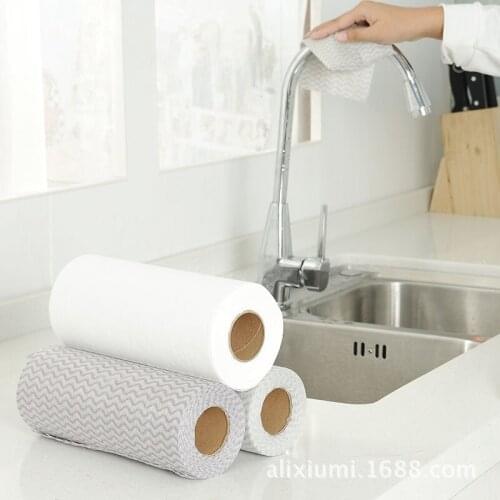 2020 New Cleaning Cloths Non-Woven Fabric Lazy Rags Cartoon Printing Disposable Dish Paper Towel Cloth for Kitchen