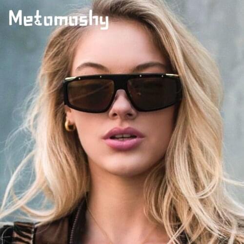 New Oversize Female Sunglasses Women Vintage One Piece Glasses Men Punk Googles Sun Glasses Oculos De Sol Feminino UV400 Eyewear