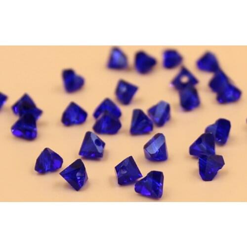Wholesale 6mm 100pcs Triangle Austria Crystal Beads For Jewelry Making DIY Handmade Bracelet